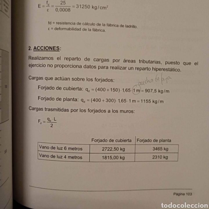 Libros de segunda mano de ciencias: EJERCICIOS RESUELTOS. ESTRUCTURAS 2 #4405 - Foto 6