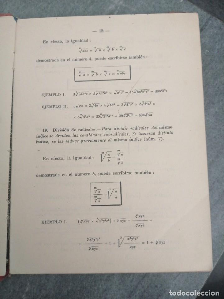 Libros de segunda mano de ciencias: Libro matem&aacute;ticas cuarto curso a&ntilde;o 1953 ediciones Bru&ntilde;o bachillerato - Foto 4