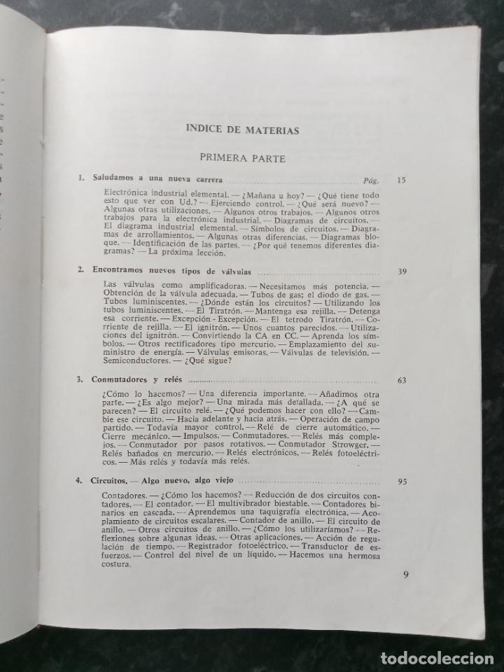 Libros de segunda mano de ciencias: Libro: ELECTR&Oacute;NICA INDUSTRIAL &iexcl;Qu&eacute; sencilla!. Paraninfo 1965. - Foto 5