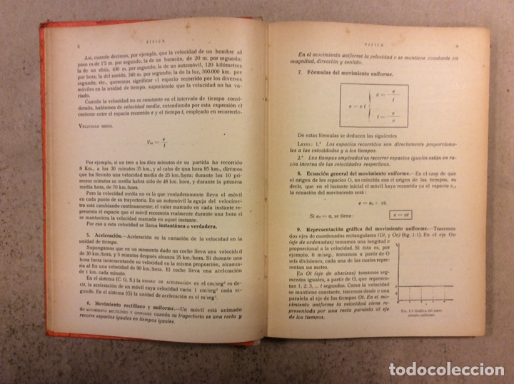 Libros de segunda mano de ciencias: F&Iacute;SICA. QUINTO CURSO DE BACHILLERATO - COMUNES (PLAN DE 1953). EDICIONES BRU&Ntilde;O 1954 - Foto 3