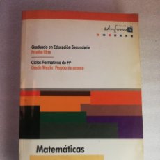 Libros de segunda mano de Ciencias: MATEMATICAS GRADO SUPERIOR PRUEBAS DE ACCESO A CICLOS FORMATIVOS FP TITULO DE BACHILLER MAD