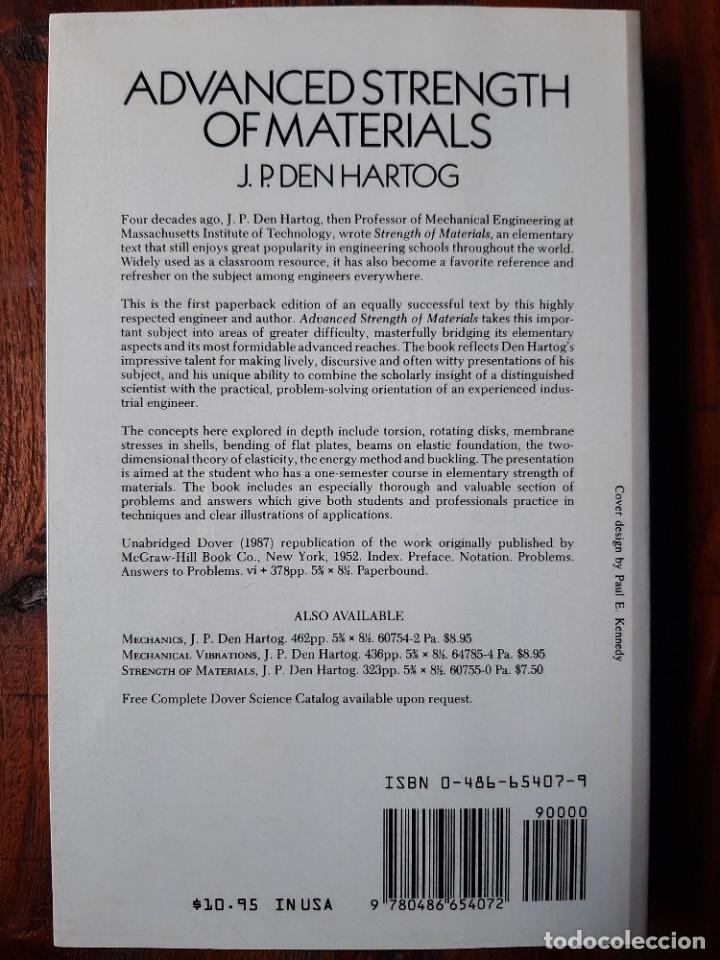 Libros de segunda mano de ciencias: Advanced Strength of Materials, J.D. Hartog - Foto 2