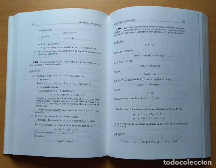 Libros de segunda mano de ciencias: Problemas de &Aacute;lgebra. Vicente Bargue&ntilde;o. Cuadernos de la Uned - Foto 3