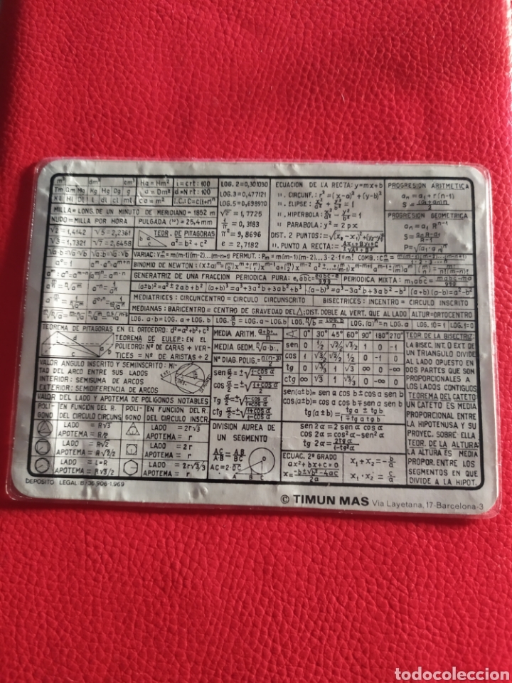 Libros de segunda mano de ciencias: ANTIGUO FORMULARIO DE MATEM&Aacute;TICAS - Foto 3