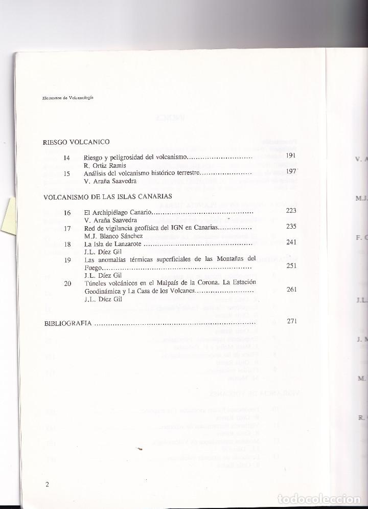 Libros de segunda mano: ELEMENTOS DE VOLCANOLOGIA - CABILDO DE LANZAROTE - Foto 3