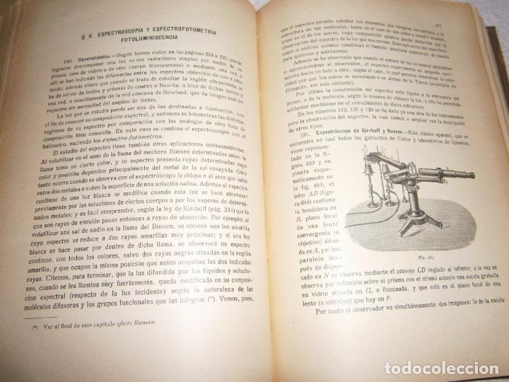 Libros de segunda mano de ciencias: ANTIGUO LIBRO DE TEXTO - OPTICA APLICADA - Foto 4