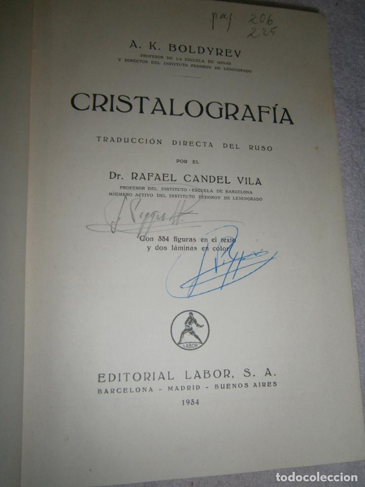 Libros de segunda mano de ciencias: ANTIGUO LIBRO - CRISTALOGRAFIA - Foto 2