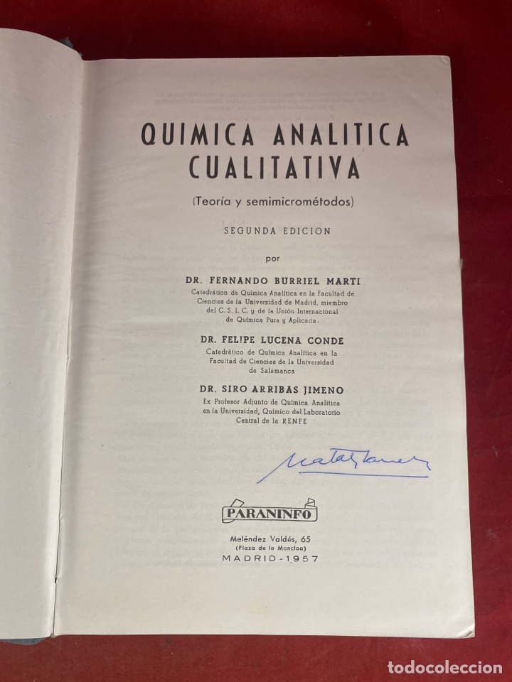 Libros de segunda mano de ciencias: QU&Iacute;MICA ANAL&Iacute;TICA CUALITATIVA - Foto 1