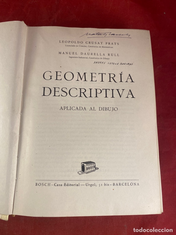 Libros de segunda mano de ciencias: GEOMETR&Iacute;A DESCRIPTIVA aplicada al dibujo - Foto 2