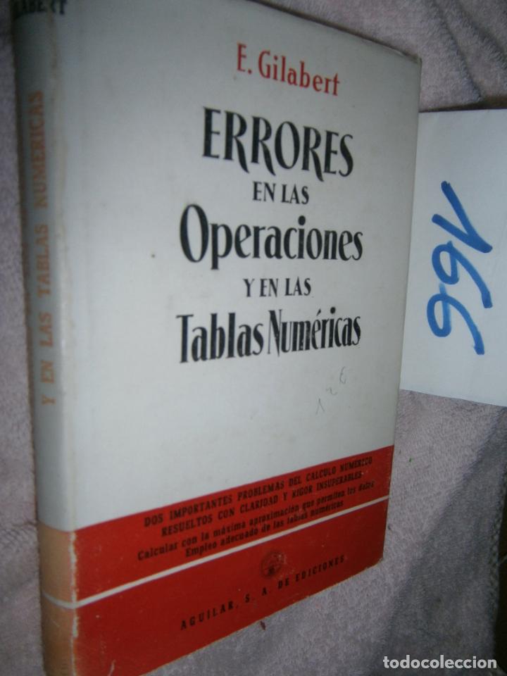 Libros de segunda mano de ciencias: ERRORES EN LAS OPERACIONES Y EN LAS TABLAS NUMERICAS - Foto 1