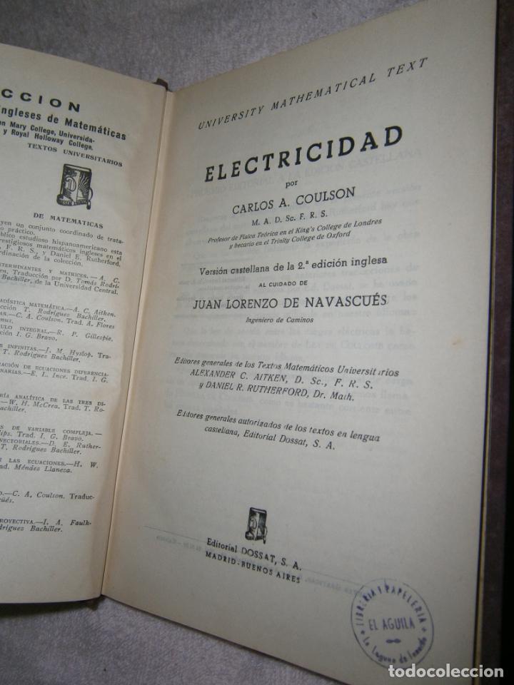 Libros de segunda mano de ciencias: ANTIGUO LIBRO - ELECTRICIDAD - Foto 2