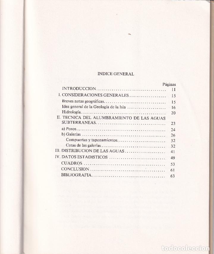 Libros de segunda mano: LAS AGUAS SUBTERRANEAS EN TENERIFE - Foto 2