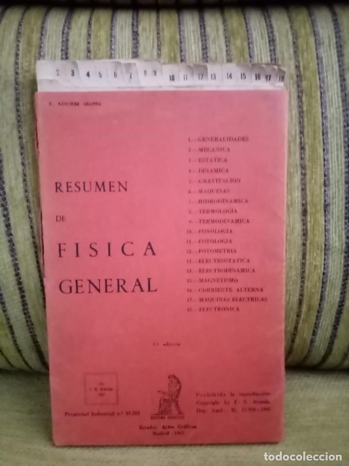 Gebrauchte B&uuml;cher der Wissenschaften: RESUMEN DE F&Iacute;SICA GENERAL