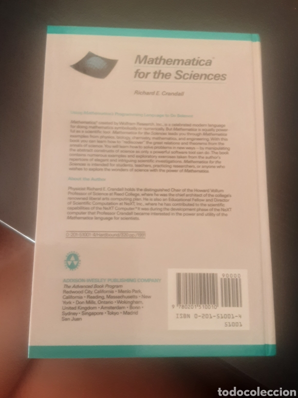 Libros de segunda mano de ciencias: Mathematica for the Sciencies- Richard E.Crandall - Foto 3