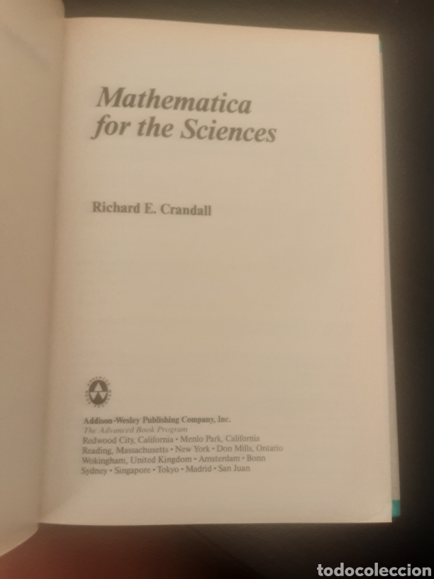 Libros de segunda mano de ciencias: Mathematica for the Sciencies- Richard E.Crandall - Foto 4