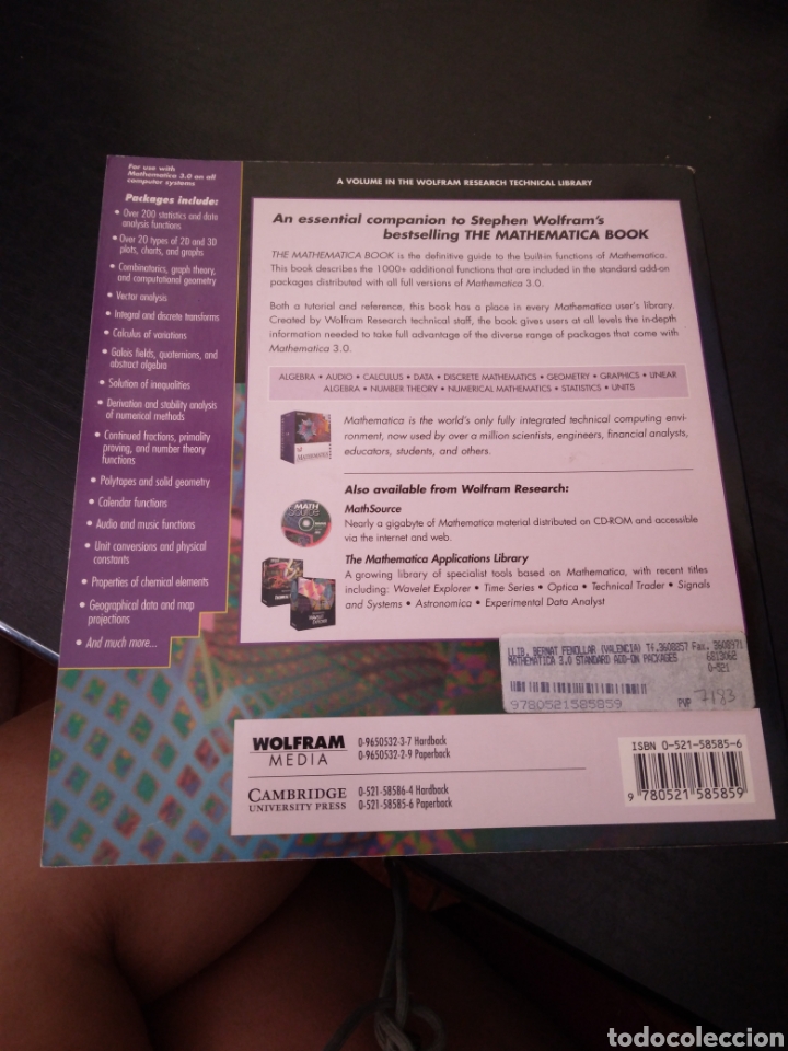 Libros de segunda mano de ciencias: Mathematica 3.0 Standsrd add-on packages - Foto 3
