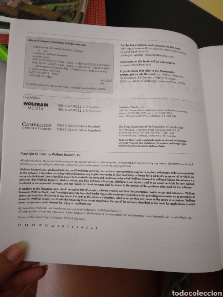Libros de segunda mano de ciencias: Mathematica 3.0 Standsrd add-on packages - Foto 5