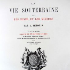 Libros de segunda mano: LA VIE SOUTERRAINE OU LES MINES ET LES MINEURS. L. SIMONIN. PARIS 1867 FACSIMIL MINAS MINERIA. Lote 352795139