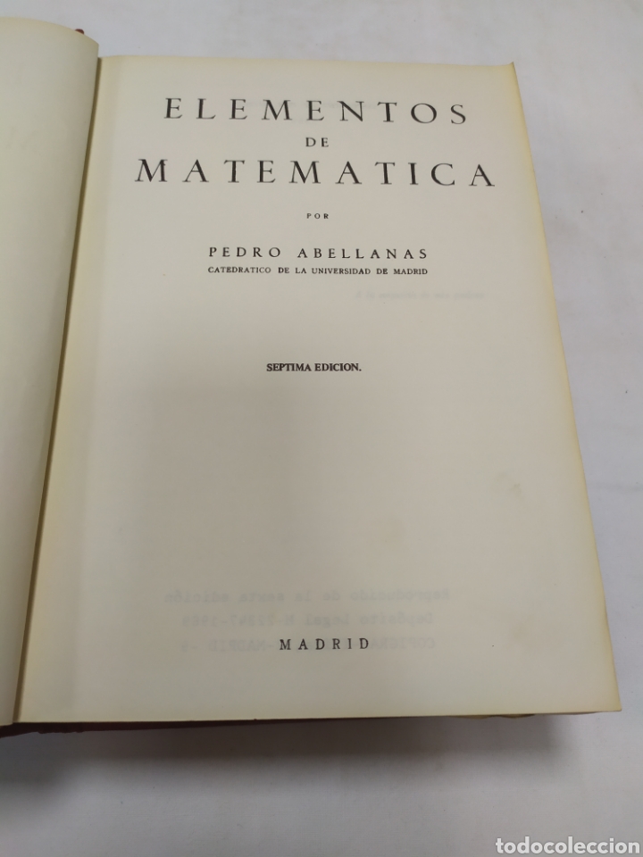 Libros de segunda mano de ciencias: Elementos de matem&aacute;ticas de Pedro Abellanas - Foto 3