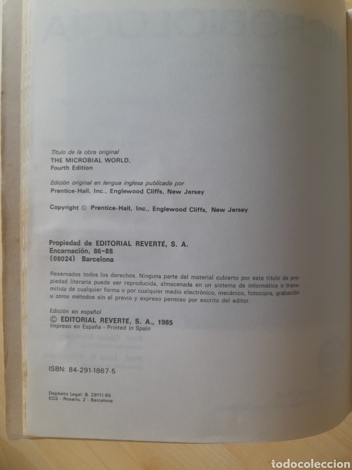 Libros de segunda mano: Microbiologia. Versi&oacute;n espa&ntilde;ola actualizada. Stainer, Adelberg, lngraham - Foto 3
