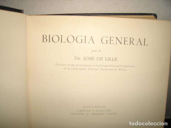 Libros de segunda mano: 27- BIOLOG&Iacute;A GENERAL - DR. JOS&Eacute; DE LILLE - 1955 - Foto 3