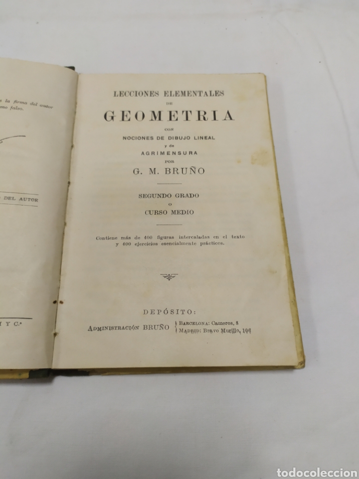Libros de segunda mano de ciencias: Lecciones elementales de geometr&iacute;a, Editorial Bru&ntilde;o, - Foto 3
