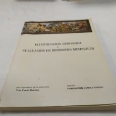 Libros de segunda mano: INVESTIGACIÓN GEOLÓGICA, FUNDACIÓN GÓMEZ PARDO, 1971. Lote 354621988
