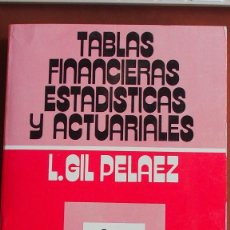 Libros de segunda mano de Ciencias: GIL PELAEZ - TABLAS FINANCIERAS, ESTADÍSTICAS Y ACTUARIALES. Lote 354693143