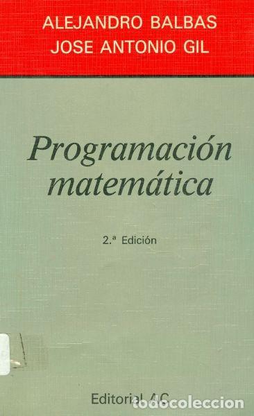 Libros de segunda mano de ciencias: Programaci&oacute;n matem&aacute;tica - Foto 1