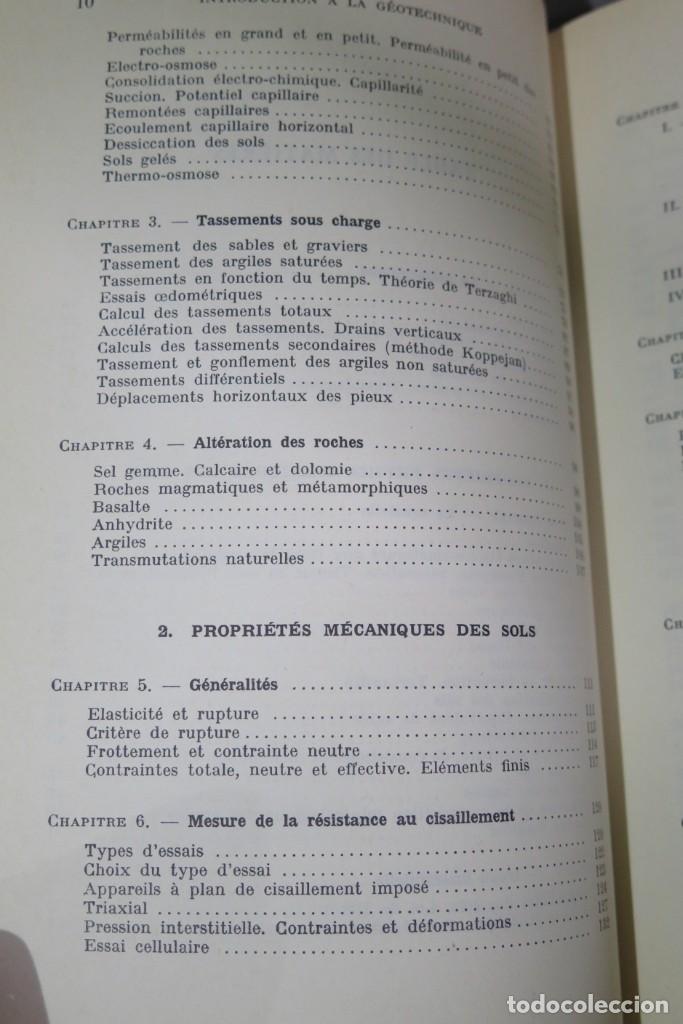Libros de segunda mano de ciencias: INTRODUCTION A LA GEOTCHNIQUE. CAMBERFORT - Foto 3