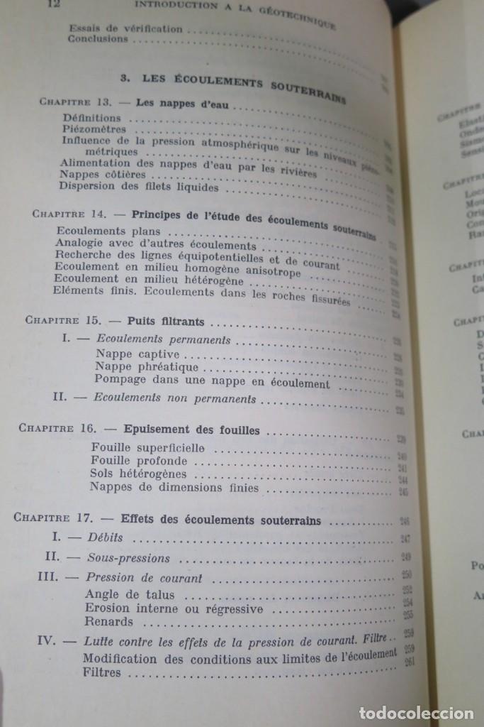 Libros de segunda mano de ciencias: INTRODUCTION A LA GEOTCHNIQUE. CAMBERFORT - Foto 5