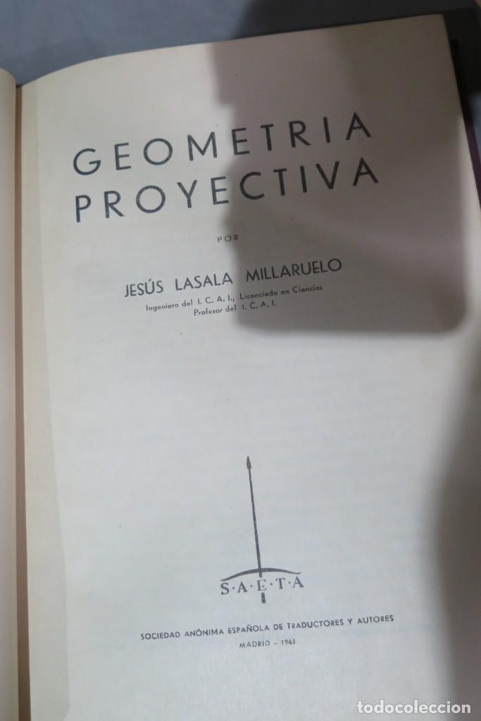 Libros de segunda mano de ciencias: Geometr&iacute;a proyectiva. Lasala Millaruelo - Foto 3