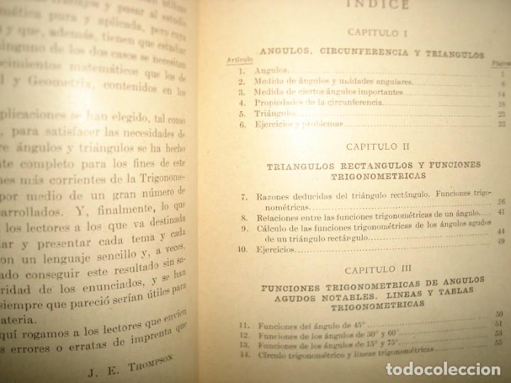 Libros de segunda mano de ciencias: 33- TRIGONOMETR&Iacute;A - J. E. THOMPSON - 1959 - Foto 6