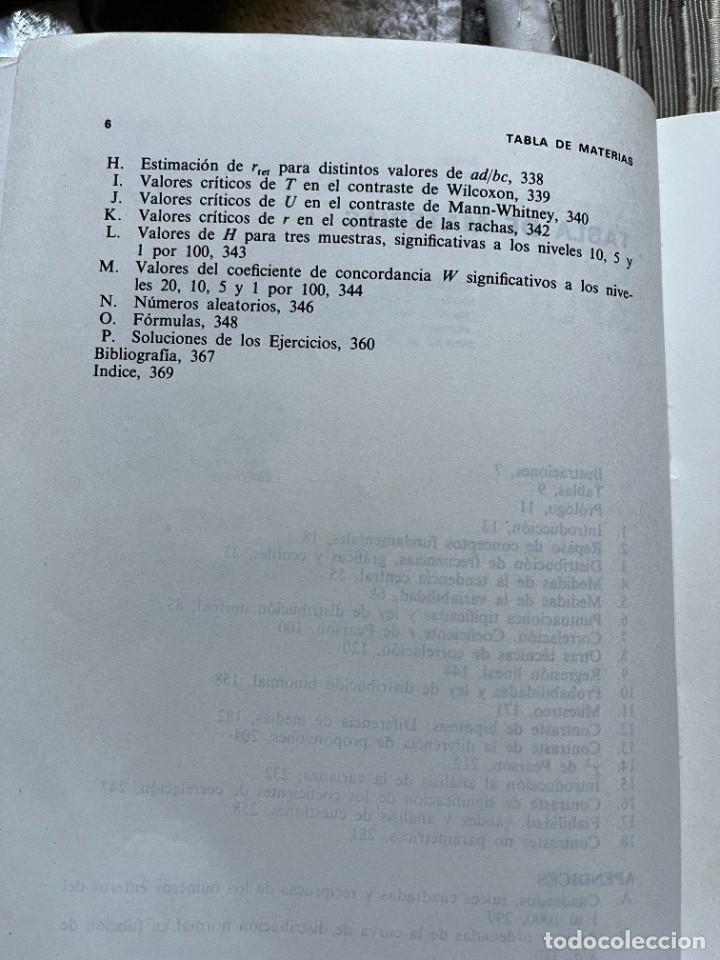Libros de segunda mano de ciencias: M&Eacute;TODOS ESTAD&Iacute;STICOS APLICADOS. DOWNIE. HEATH. - Foto 3