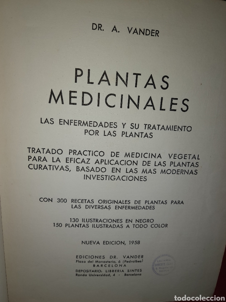 Libros de segunda mano: PLANTAS MEDICINALES DR.VANDER 1958 - Foto 22