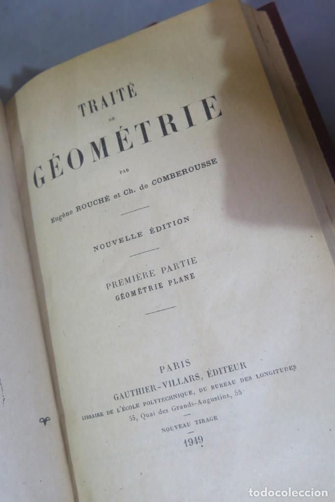 Libros de segunda mano de ciencias: Trait&eacute; de G&eacute;om&eacute;trie. ROUCHE. COMBEROUSSE. 2 TOMOS - Foto 2