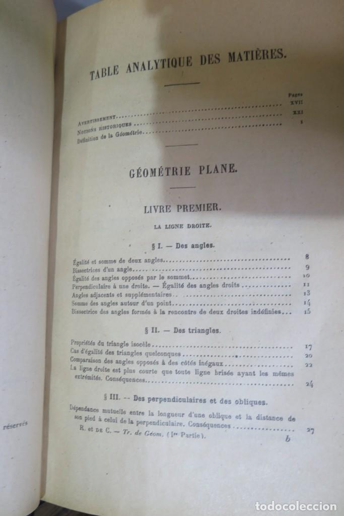 Libros de segunda mano de ciencias: Trait&eacute; de G&eacute;om&eacute;trie. ROUCHE. COMBEROUSSE. 2 TOMOS - Foto 3