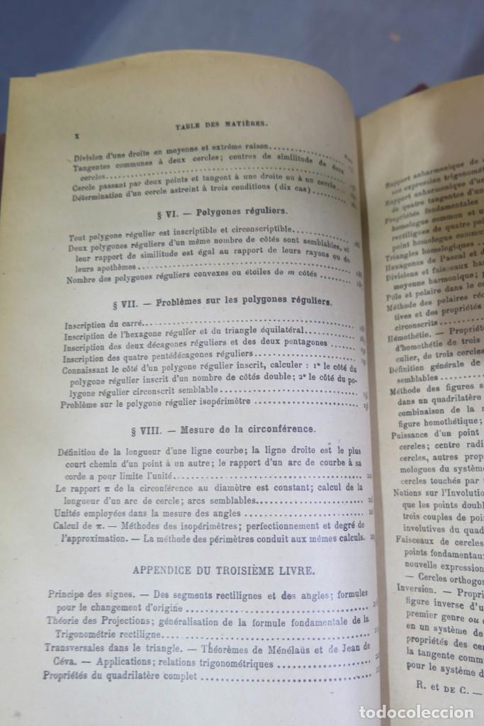 Libros de segunda mano de ciencias: Trait&eacute; de G&eacute;om&eacute;trie. ROUCHE. COMBEROUSSE. 2 TOMOS - Foto 8