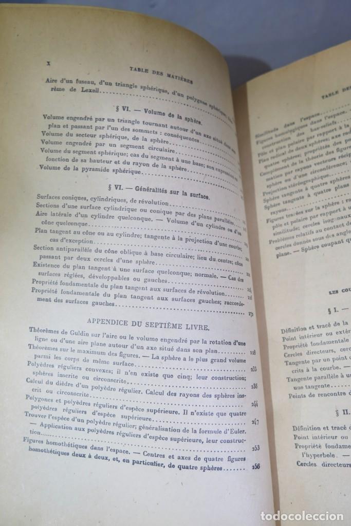 Libros de segunda mano de ciencias: Trait&eacute; de G&eacute;om&eacute;trie. ROUCHE. COMBEROUSSE. 2 TOMOS - Foto 17