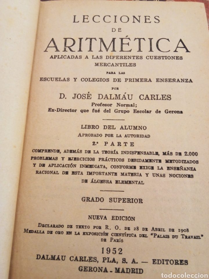 Libros de segunda mano de ciencias: Lecciones de Aritmetica - Foto 2
