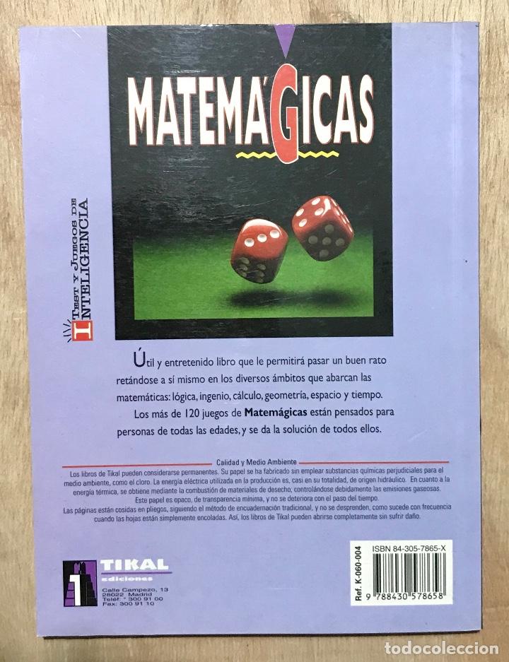 Libros de segunda mano de ciencias: MATEM&Aacute;GICAS. MAS DE 120 JUEGOS MATEM&Aacute;TICOS. - Foto 2
