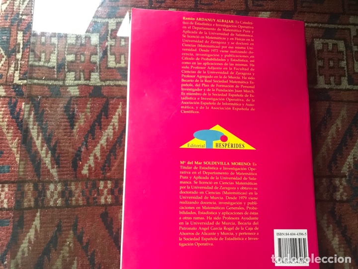 Libros de segunda mano de ciencias: Estad&iacute;stica b&aacute;sica. Ram&oacute;n Ardanuy. Hesp&eacute;rides - Foto 3