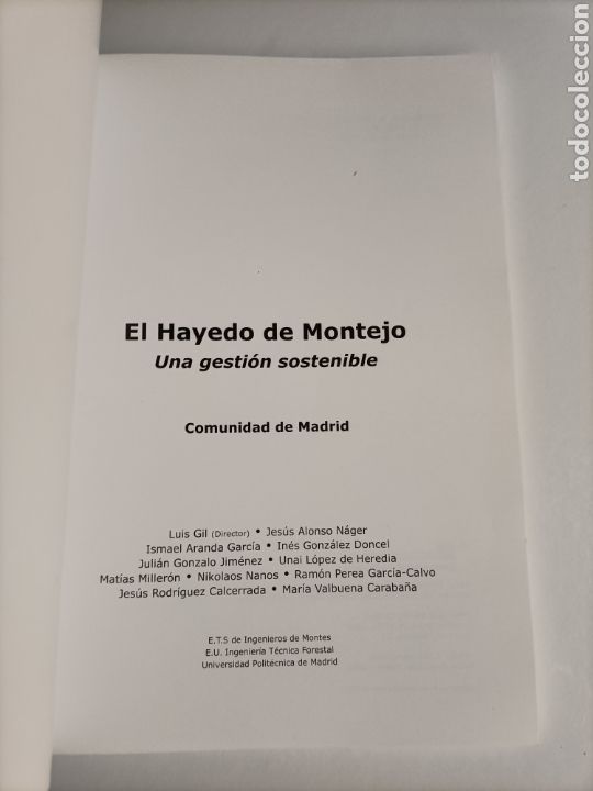 Libros de segunda mano: El hayedo de Montejo. Una gesti&oacute;n sostenible . Comunidad de Madrid - Foto 6