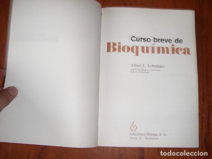 Libros de segunda mano de ciencias: CURSO BREVE DE BIOQUIMICA - Foto 2