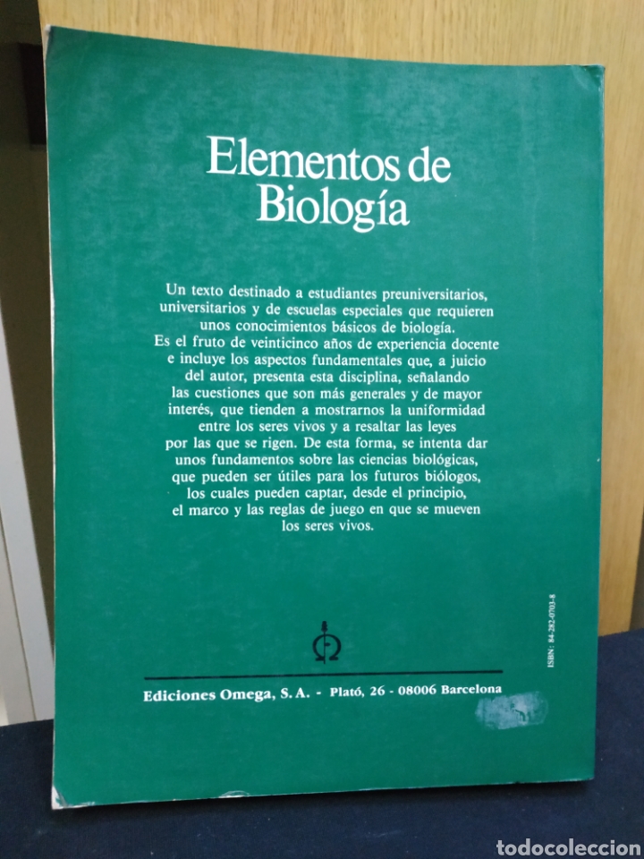 Libros de segunda mano: ELEMENTOS DE BIOLOG&Iacute;A - Foto 3