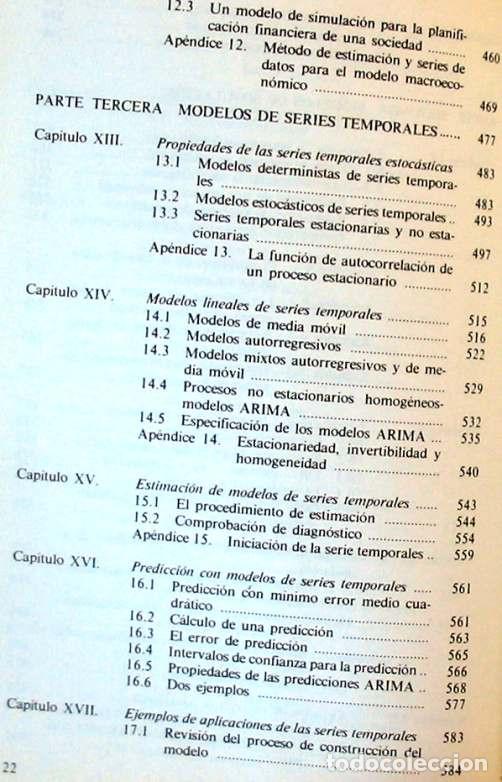 Libros de segunda mano de ciencias: MODELOS ECONOM&Eacute;TRICOS - ROBERT S. PINDYCK / DANIEL L. RUBINFELD 1980 - VER INDICE - Foto 6