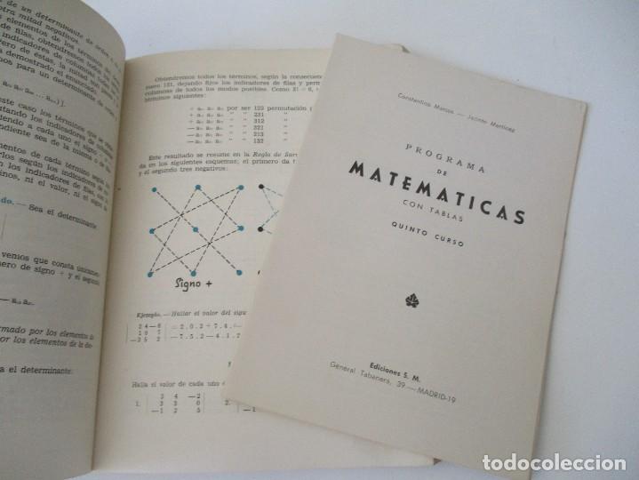 Libros de segunda mano de ciencias: C. MARCOS, J. MART&Iacute;NEZ Matem&aacute;ticas 5&ordm; - Foto 3