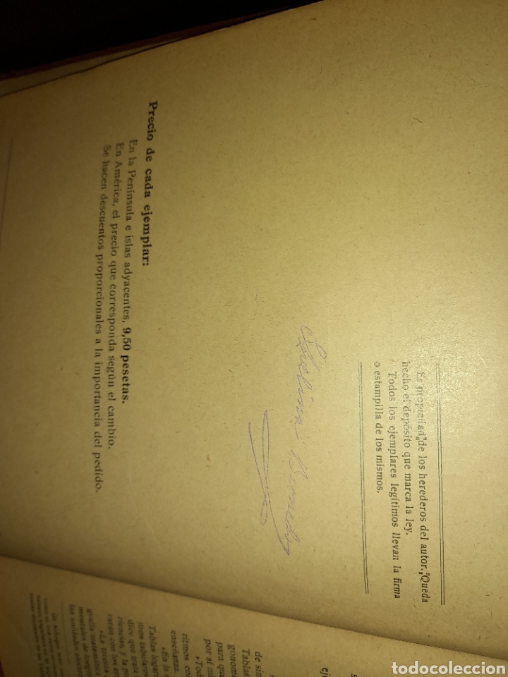 Libros de segunda mano de ciencias: TABLAS DE LOGARITMOS TRIGONOM&Eacute;TRICAS Y DE C&Aacute;LCULOS DE INTERESES 1932 E.S&Aacute;NCHEZ RAMOS NOVENA EDICI&Oacute; - Foto 7