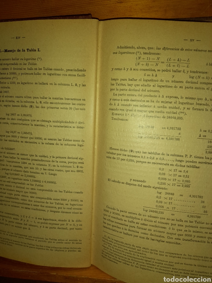 Libros de segunda mano de ciencias: TABLAS DE LOGARITMOS TRIGONOM&Eacute;TRICAS Y DE C&Aacute;LCULOS DE INTERESES 1932 E.S&Aacute;NCHEZ RAMOS NOVENA EDICI&Oacute; - Foto 14