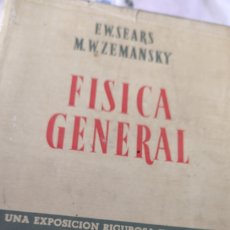 Libros de segunda mano de Ciencias: FÍSICA GENERAL,,E.W.SEARS M.W.ZEMANSKY EDICIÓN 3* 1955 EDITORIAL AGUILAR. Lote 360981835